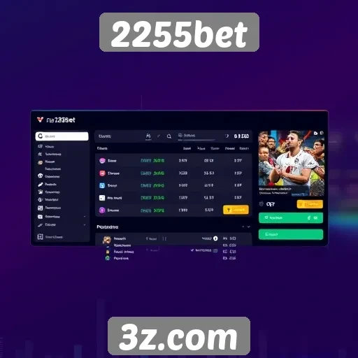 Análise da interface do site 2255bet